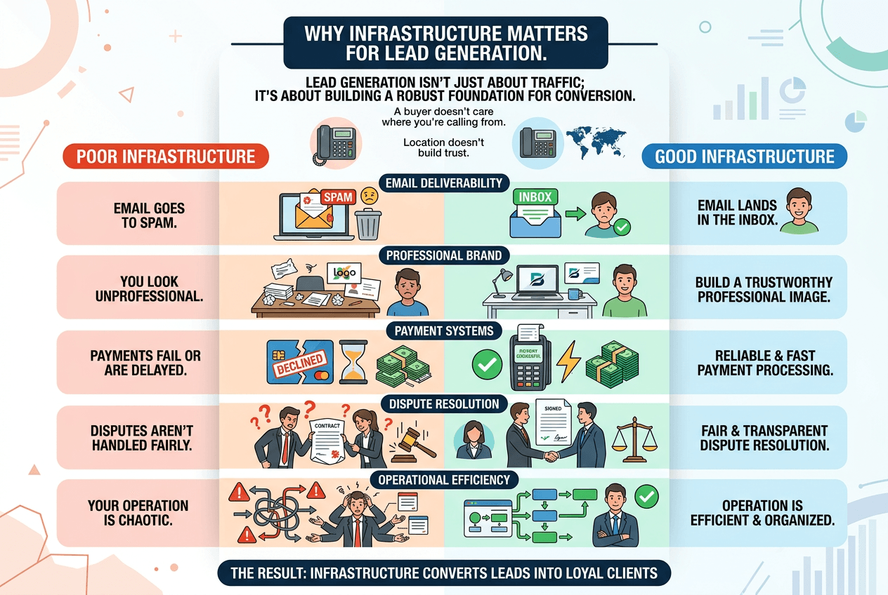 Why infrastructure matters for lead generation agencies